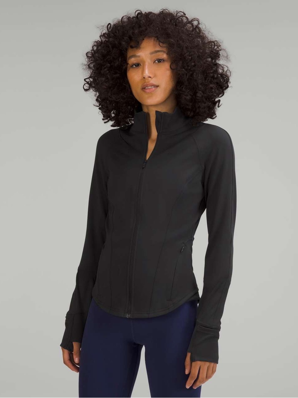 Lululemon InStill Jacket
Black size 12 hoodless full zip zipper pockets